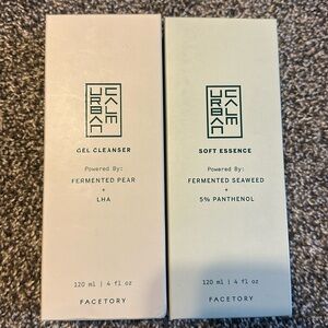 Facetory Urban Calm collection gel cleanser and soft essence NEW